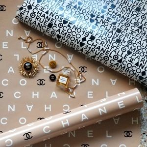 Vintage Chanel Tan wrapping paper